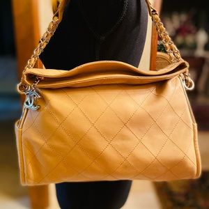 Chanel Small Camel Camera Hobo Bag